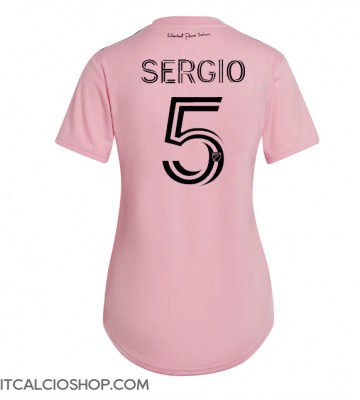 Inter Miami Sergio Busquets #5 Prima Maglia Femmina 2023-24 Manica Corta